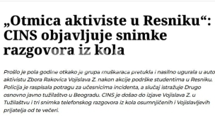 Snimci napada u Resniku